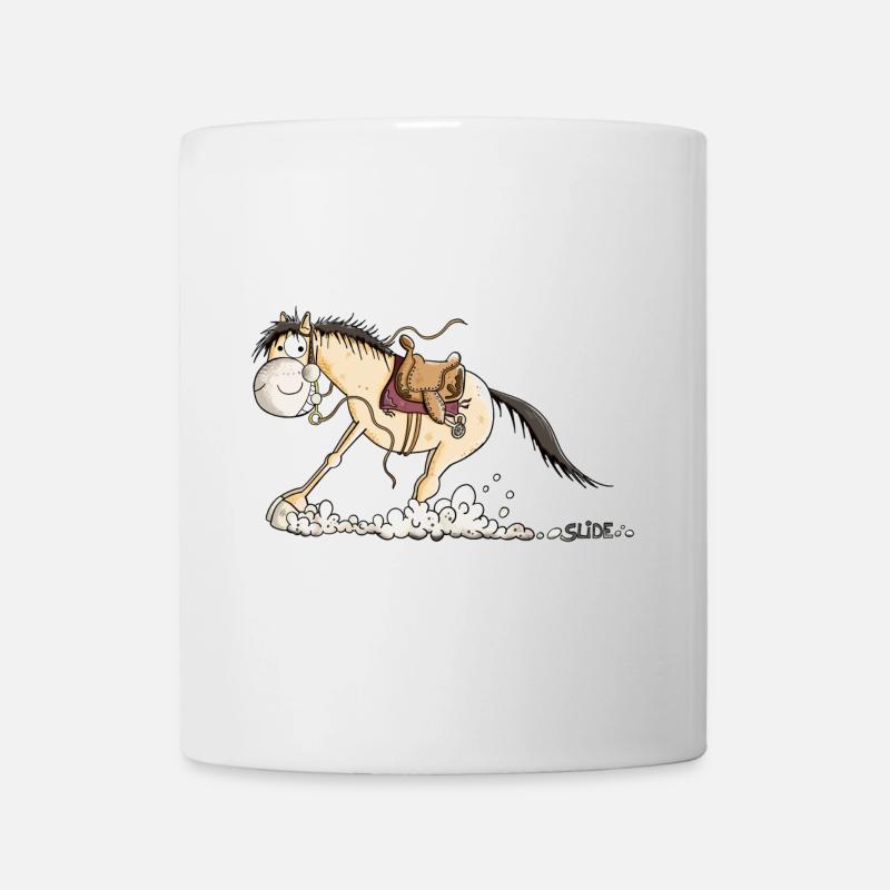 Funny Slide Horse - Mug - white