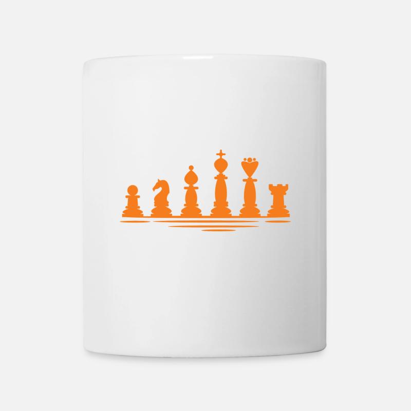 Schach Fan Schachfigur Schachspieler Schachkönig - Tasse - Weiß
