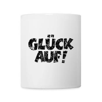 Glück Auf! (Vintage/Schwarz) - Tasse - Weiß - Vorne