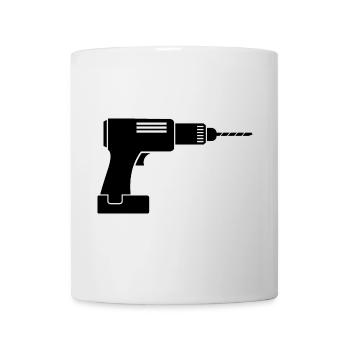 bohrmaschine Handwerker Akkuschrauber Symbol icon - Tasse - Weiß - Vorne