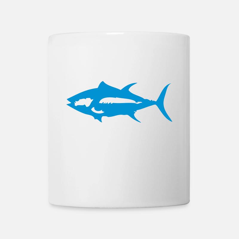 thon rouge - Mug blanc - blanc
