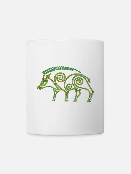 Keltischer Eber - Tasse - Weiß