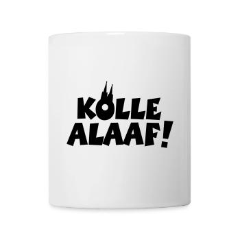 Kölle Alaaf! Kölner Karneval mit Kölner Dom - Tasse - Weiß - Vorne