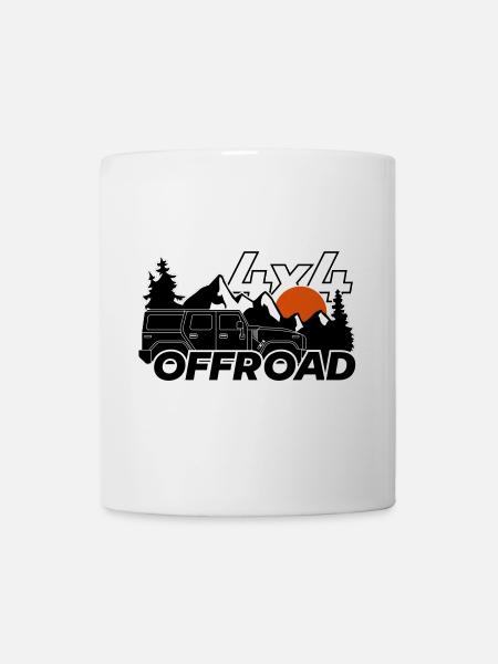 Offroad 4x4 Jeep logo - Mug - white