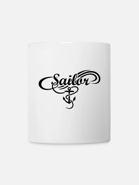 Sailor Anker Waves Segler Segel Segeln - Tasse - Weiß