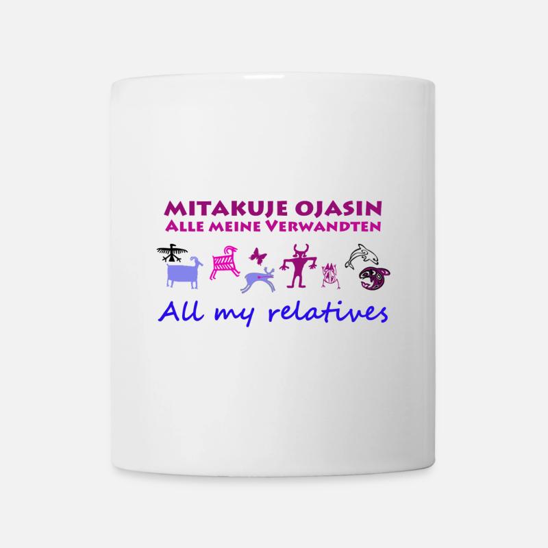 tous mes parents animaux indiens - Mug blanc - blanc