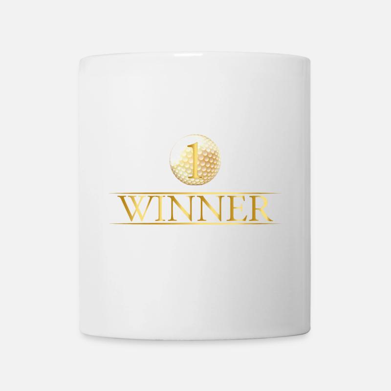 Vainqueur golf balle de golf trophée cadeau sport - Mug blanc - blanc