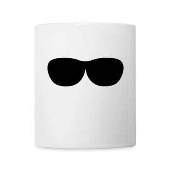 Sonnenbrille Brille Nerd Brille Vektor - Tasse - Weiß - Vorne