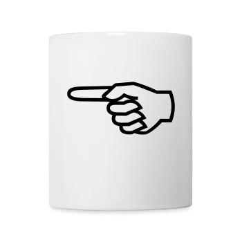 Hand, finger - to the left (cheap!) - Mug blanc - blanc - Devant