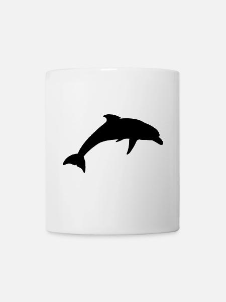 Delphin-Silhouette - Tasse - Weiß