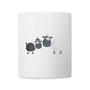 Black and white sheep - Cartoon - Gift - Baby - Mug - white - Front