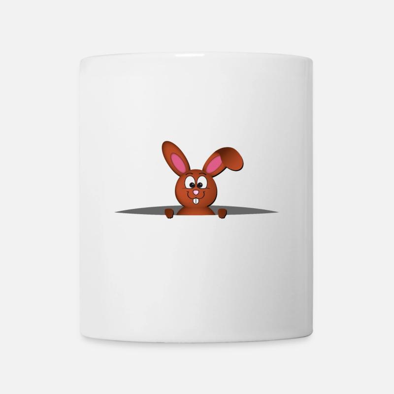 Joli lapin dans la poche - Mug blanc - blanc