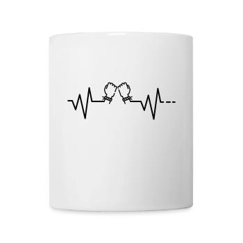 Herzschlag Freundschaft Beste Freundin Freund Hand - Tasse - Weiß - Vorne