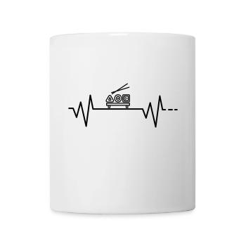 Heartbeat Sushi Rice Fish Asian Chopsticks Go - Mug - white - Front