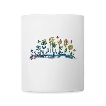 Bunte blumen - Tasse - Weiß - Vorne