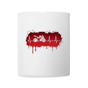 Motorcycle racing driver pulse - Mug - white - Front