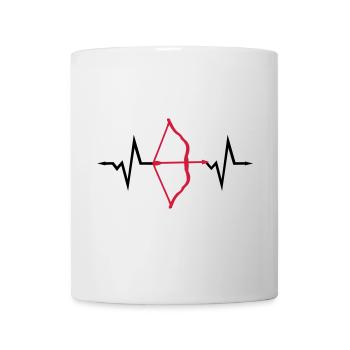 Archery, Bow and Arrow Heartbeat, 2 colors - Mug - white - Front