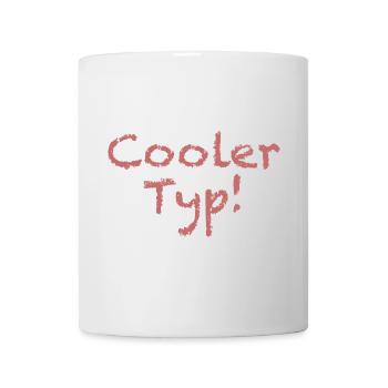 Spruch "Cooler Typ" Hellrot - Tasse - Weiß - Vorne