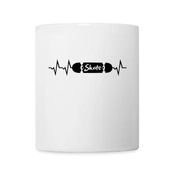 Skateboard Herzschlag 2farbig - Tasse - Weiß - Vorne