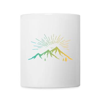 Strahlende Berge - Tasse - Weiß - Vorne