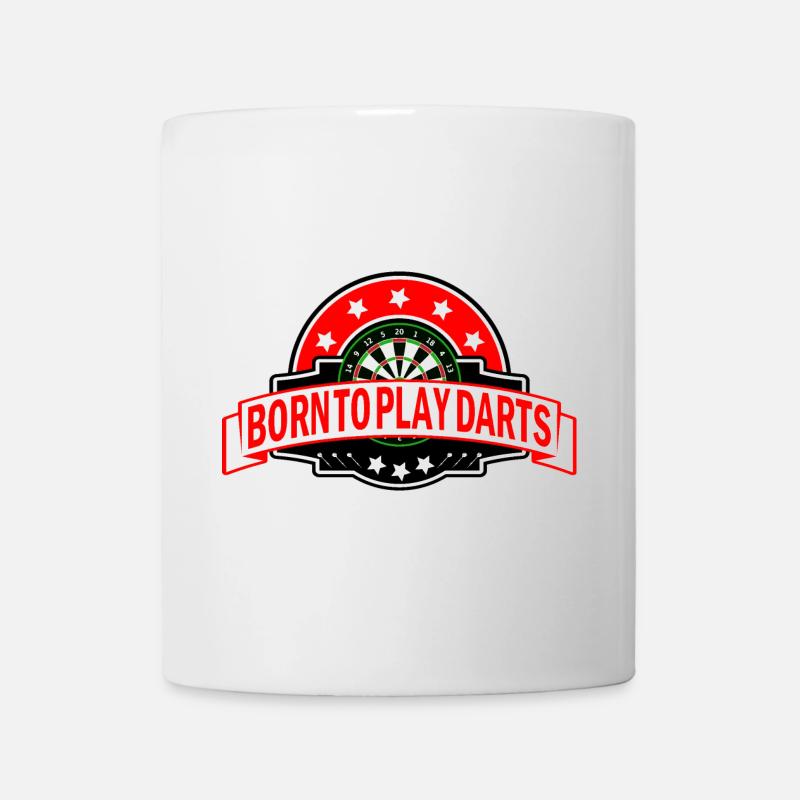 Né à Dart Darts disant drôle - Mug blanc - blanc