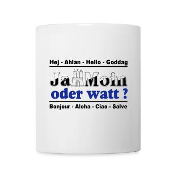 Hamburg , Tradition , Ja Moin oder watt (25) - Tasse - Weiß - Vorne