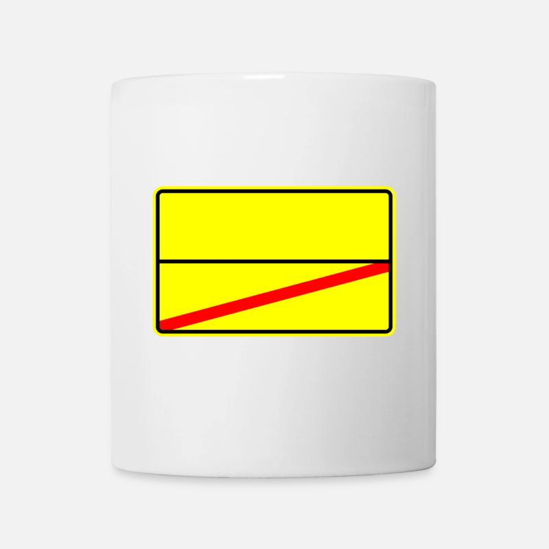 Ortsschild Vorlage - Tasse - Weiß