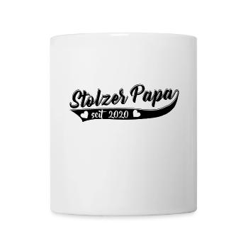 Stolzer Papa 2020 helles Shirt - Tasse - Weiß - Vorne