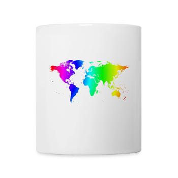 World map colorful - Mug - white - Front