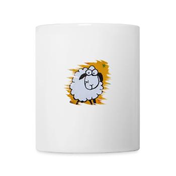 Funny sheep on orange background - Mug - white - Front