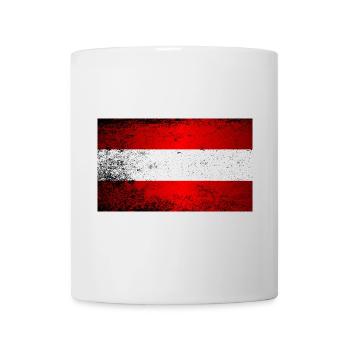 Drapeau de l'Autriche Grunge - Mug blanc - blanc - Devant