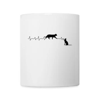 Battement de coeur des chats - Mug blanc - blanc - Devant