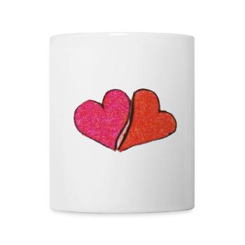 Coeurs - Mug blanc - blanc - Devant