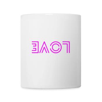 LOVE - Liebe - Neon - Tasse - Weiß - Vorne