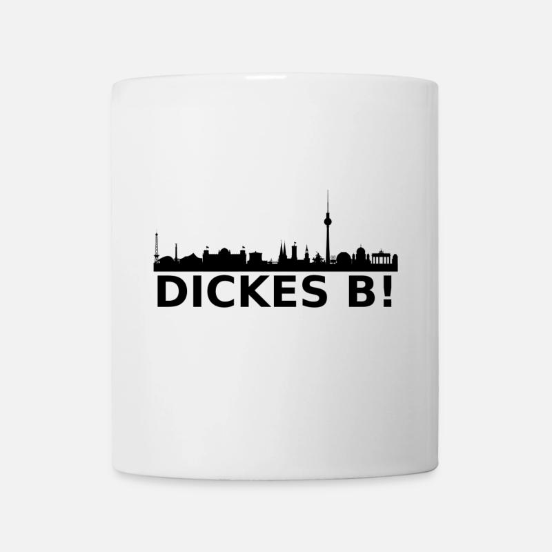 BERLIN Skyline - DICKES B! - Tasse - Weiß
