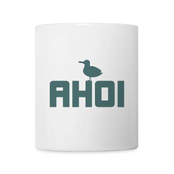 Ahoi Moewe Hafen Meer Anker Strand Urlaub maritim - Tasse - Weiß - Vorne