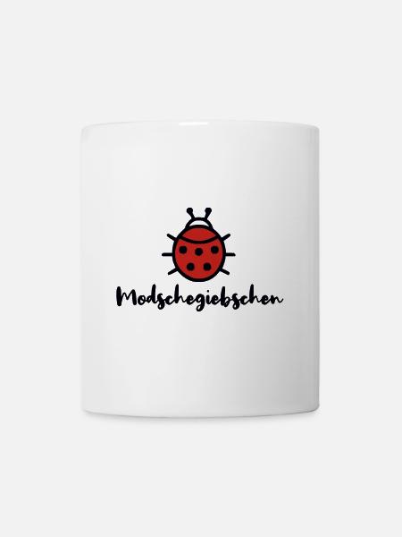 Modschegiebchen Marienkäfer Sächsisch Dialekt - Tasse - Weiß