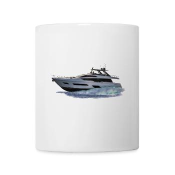 Motorboot - Tasse - Weiß - Vorne