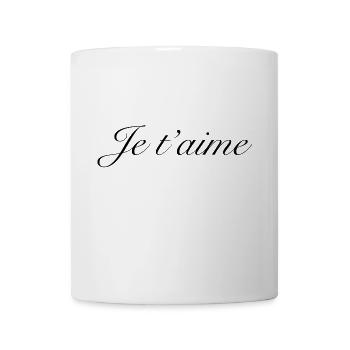 Je t'aime - logo je t'aime sur vêtements - Mug blanc - blanc - Devant
