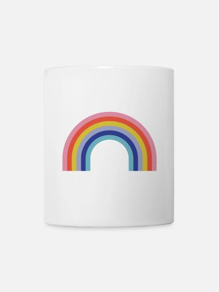 Regenbogen - Tasse - Weiß