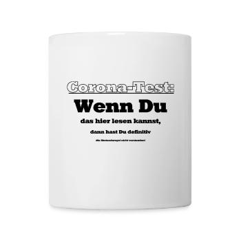 Corona-Test - Tasse - Weiß - Vorne