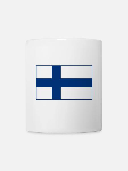 Finnland Flagge - Tasse - Weiß