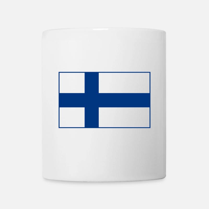 Finnland Flagge - Tasse - Weiß