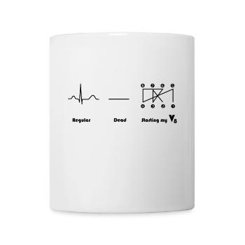 Moteur V8 Design Crossplain Heartbeat - Mug blanc - blanc - Devant