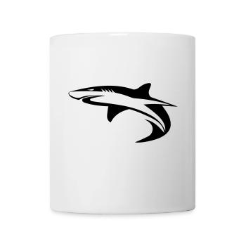 Requin - conception de géométrie vectorielle - Mug blanc - blanc - Devant