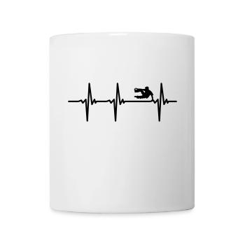Heartbeat Parkour ECG - Mug blanc - blanc - Devant