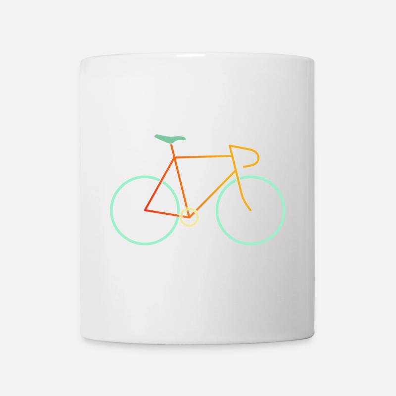 Vélo de course coloré - Mug blanc - blanc