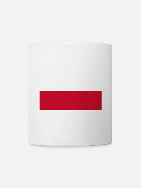 Drapeau de la Pologne - Mug blanc - blanc