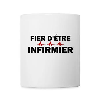 fier d'être infirmier - Mug blanc - blanc - Devant