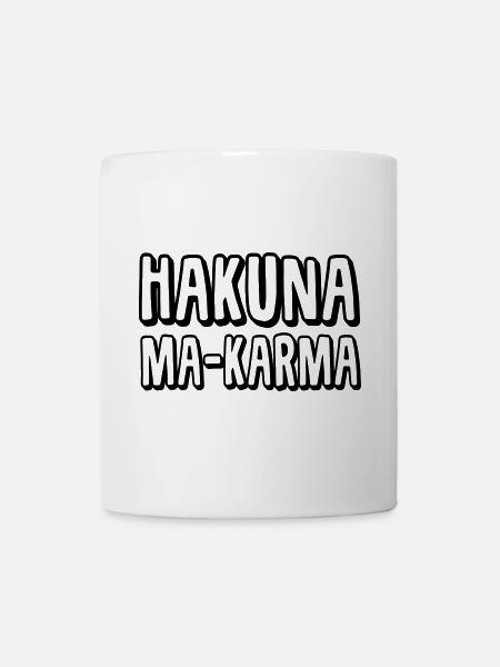 hakuna ma- Karma shirt könig der löwen spruch - Tasse - Weiß